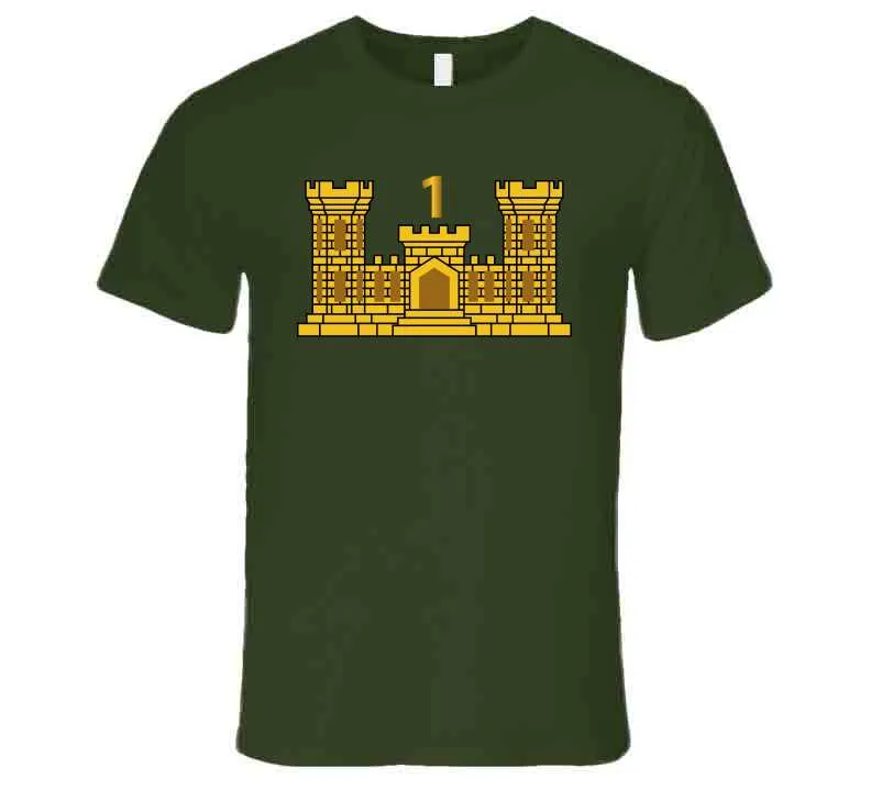 1st Engineer Battalion W Number Wo Txt T Shirt