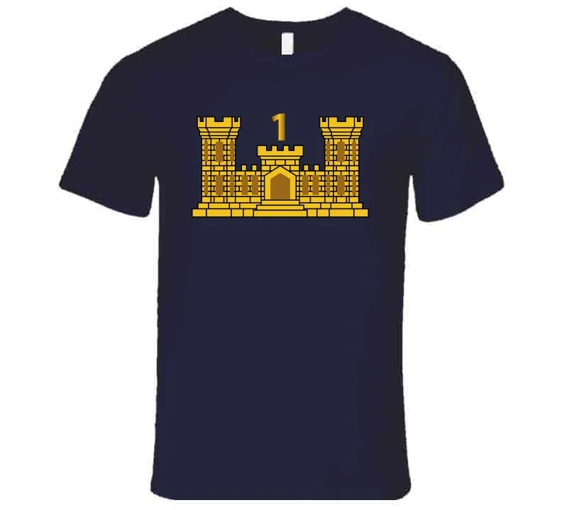 1st Engineer Battalion W Number Wo Txt T Shirt