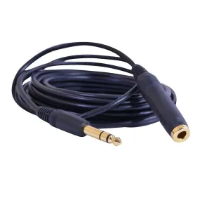 20' 1/4” Male to 1/4” Female Headphone Extension Cable