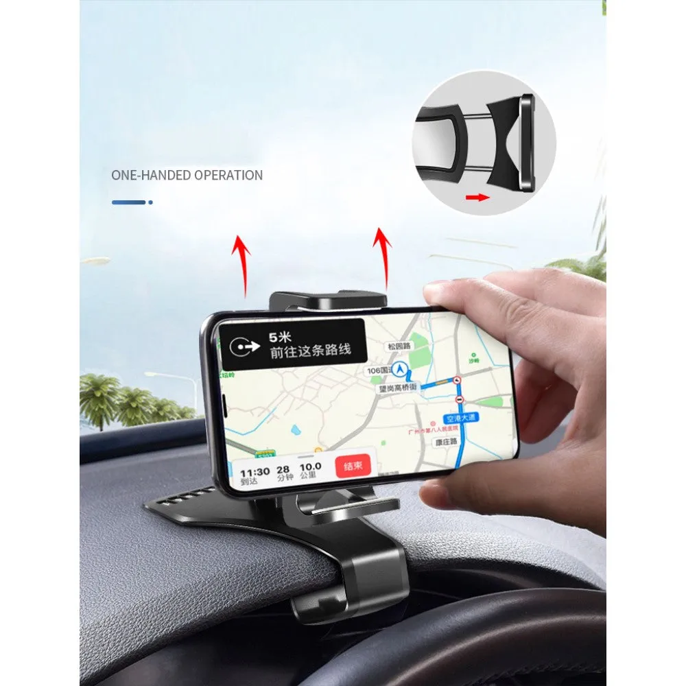 3 in 1 Car GPS Smartphone Holder: Dashboard / Visor Clamp   AC Grid Clip for Blackview A10 - Black