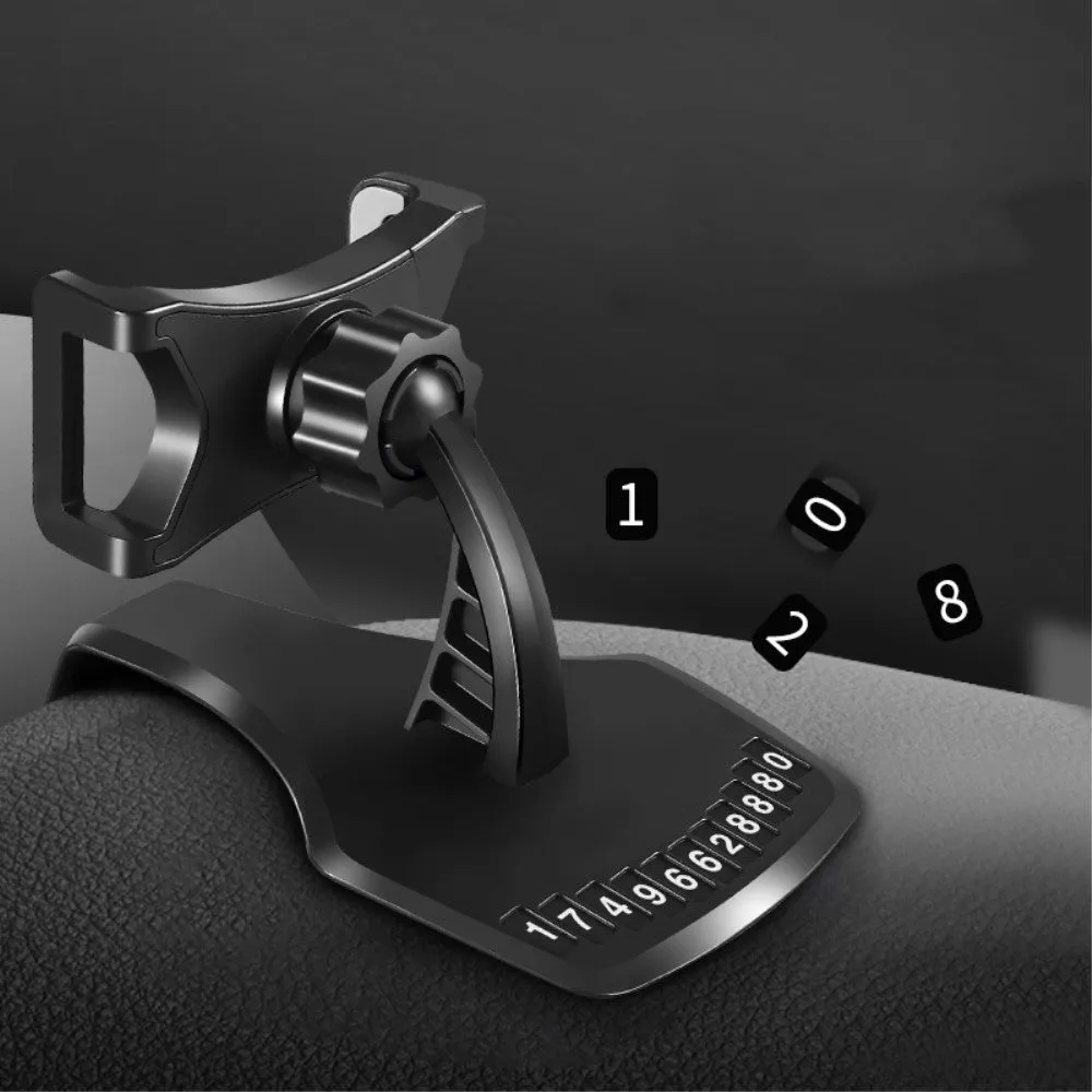 3 in 1 Car GPS Smartphone Holder: Dashboard / Visor Clamp   AC Grid Clip for Blackview A10 - Black