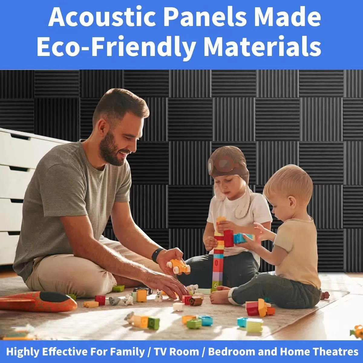 36 Pack- Acoustic Foam Panels Self-Adhesive ,1"×12"×12" Sound Proof Foam Panels , High Density and Fire Resistant Soundproof Wall Panels, Acoustic Foam for Wall and Ceiling