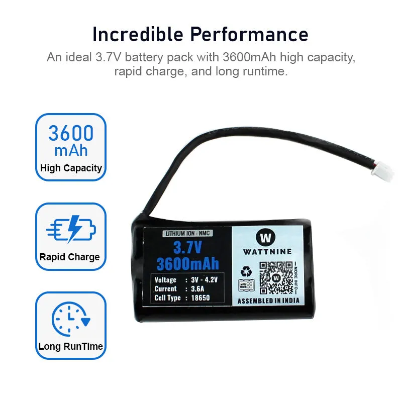 3.7V 3600mah Lithium Battery with 1 year warranty