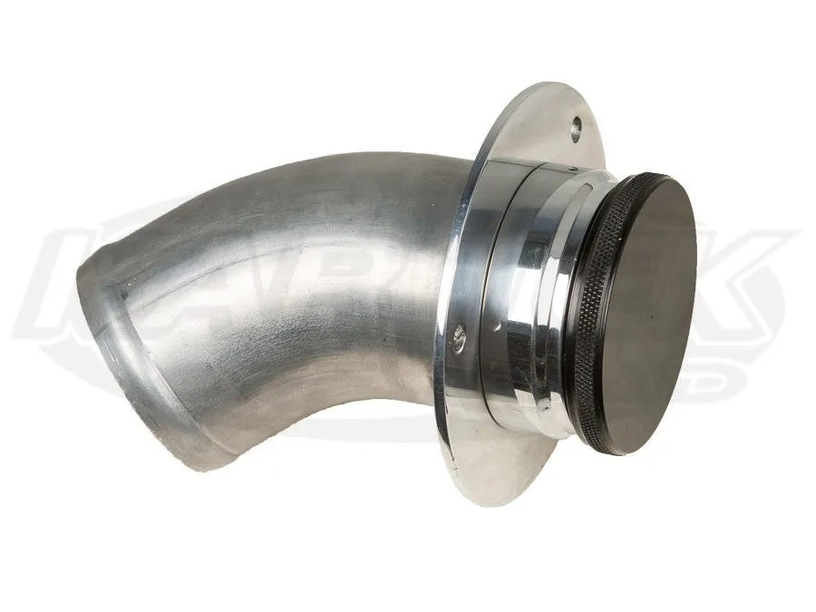 45 Degree Remote Threaded Fill Neck 2-1/2" Dia. w/ Black Cap