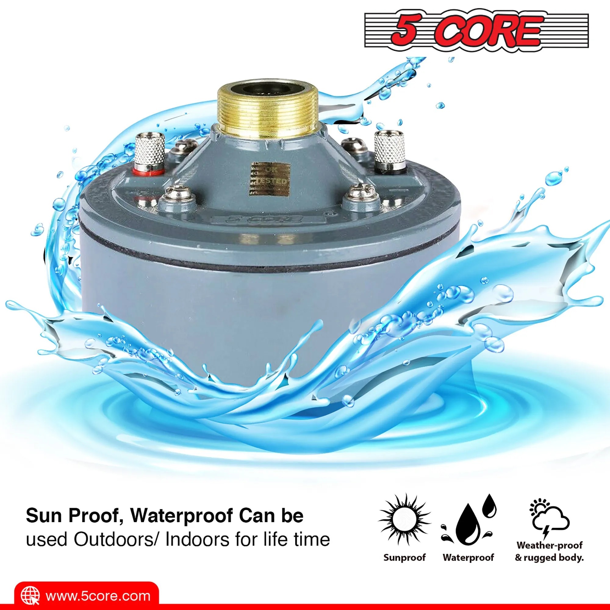 5 CORE Speaker Compression Driver 90 Watt Max. 16 ohms Mid Range