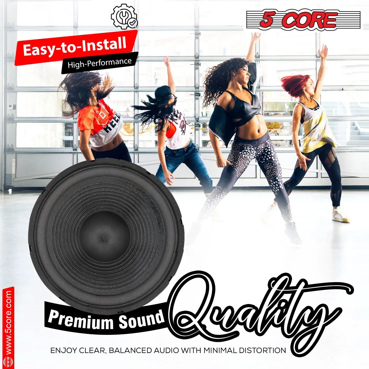 5Core 12 Inch DJ Subwoofer Speaker 1200W Peak 8Ohm Audio Replacement Sub woofer