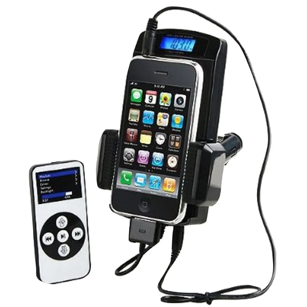 7 In 1 Fm Transmitter & Car Charger With Lcd Screen And Full Function Remote