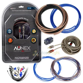 8 Gauge Amp Kit 100% OFC Copper Wire Complete Install Wiring Set AP-8K Aunex