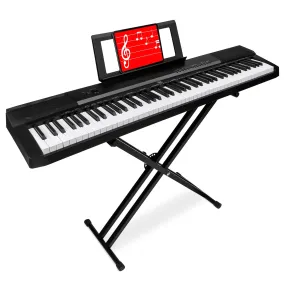 88-Key Digital Piano Set w/ Semi-Weighted Keys, Stand, Sustain Pedal 88-Key Digital Piano Set w/ Semi-Weighted Keys, Stand, Sustain Pedal