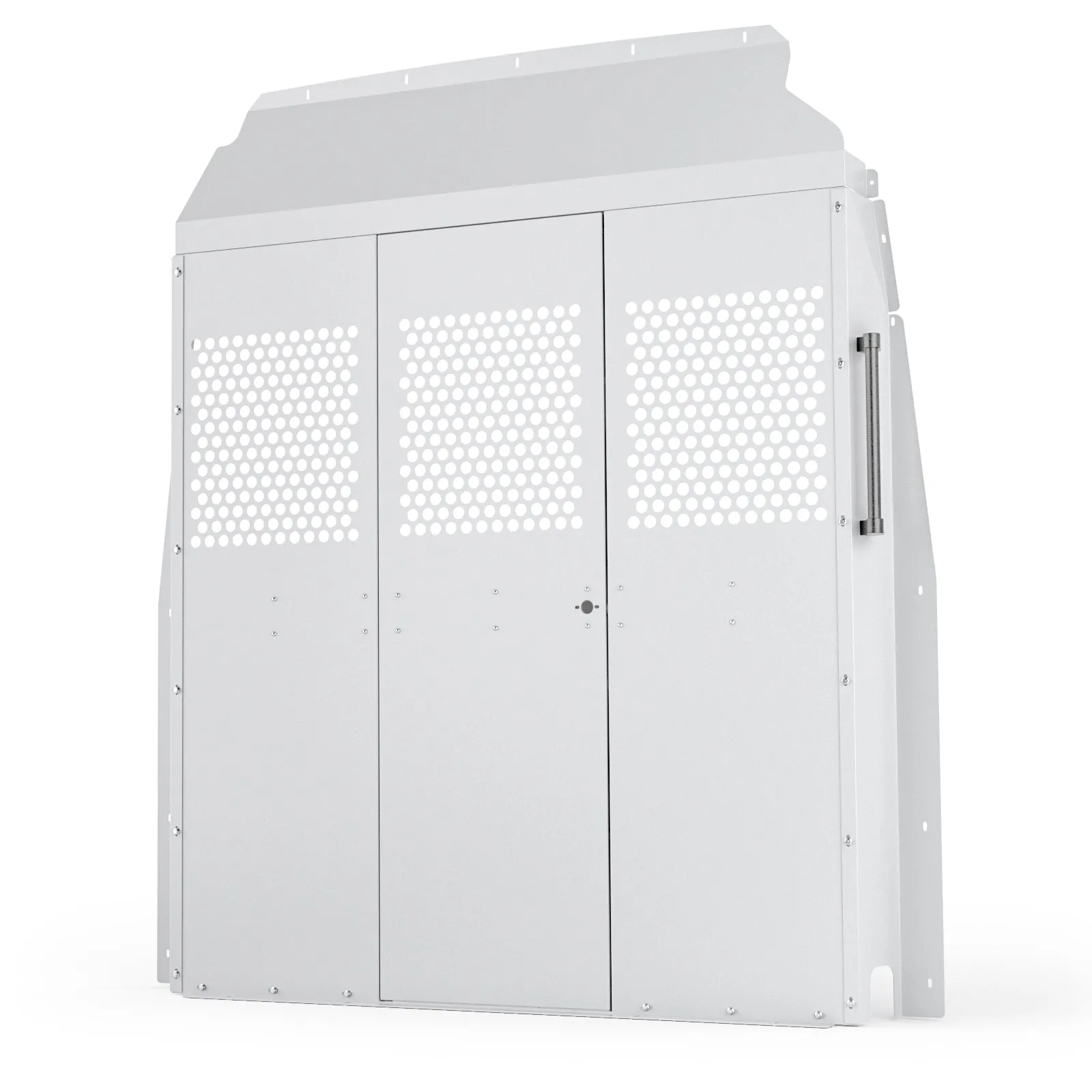 AA Products Model PT-SP-HR Cargo Van Safety Partition Protective Bulkhead Fit for Full Size High Roof Sprinter Vans Grey
