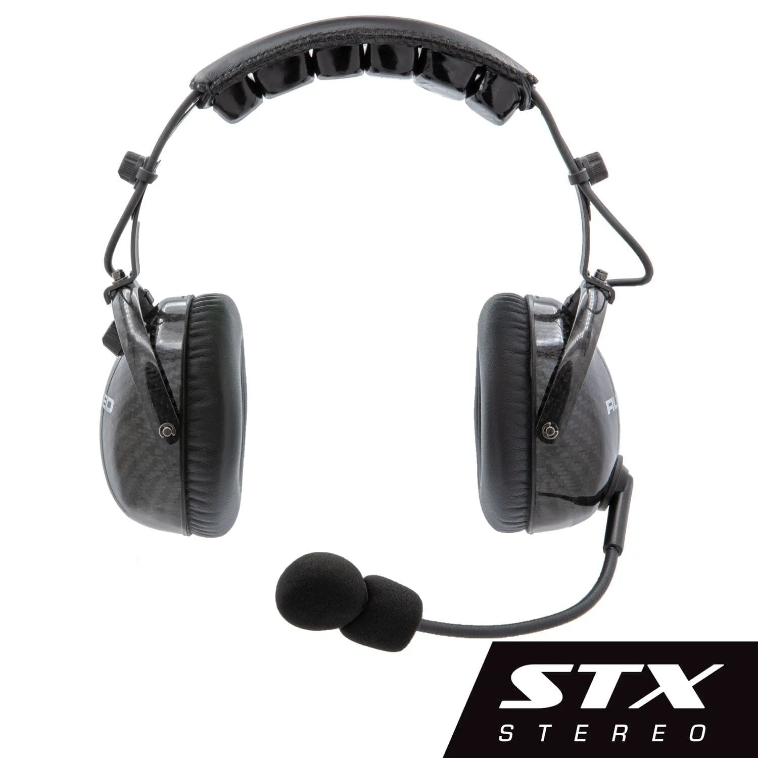 AlphaBass Carbon Fiber Over the Head Headset for STEREO and OFFROAD Intercoms