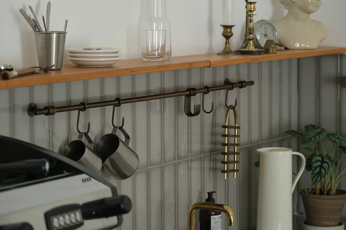 Antique Solid Brass Hanging Rails