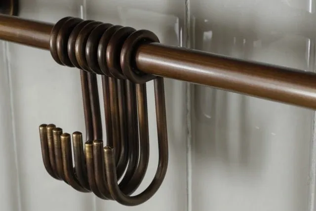 Antique Solid Brass Hanging Rails