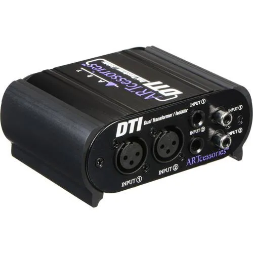 ART DTI Dual Input Inline Transformer/Isolator Box w/Balanced and Unbalanced Connectors