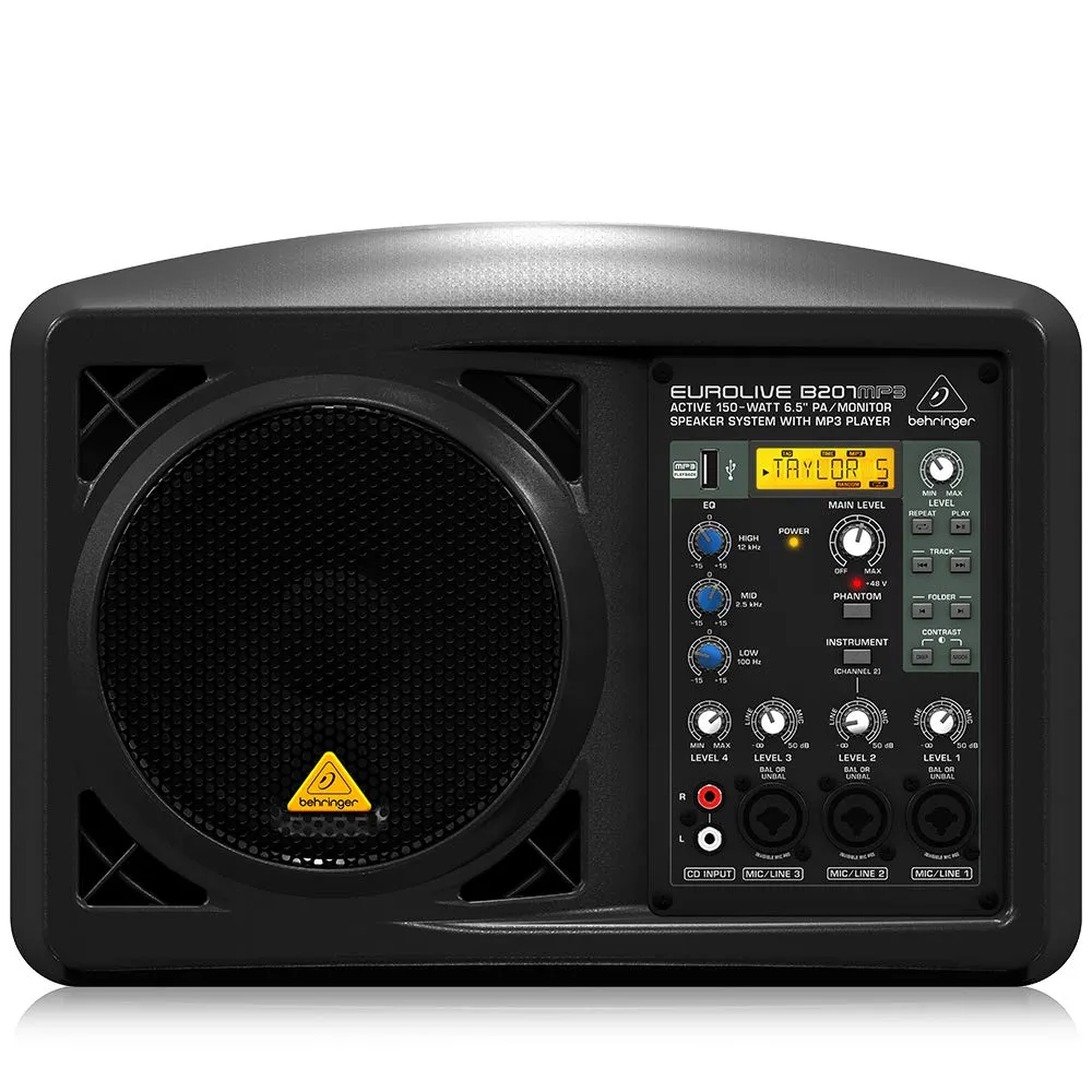 Behringer Eurolive B207MP3 150W Personal PA Monitor Speakers