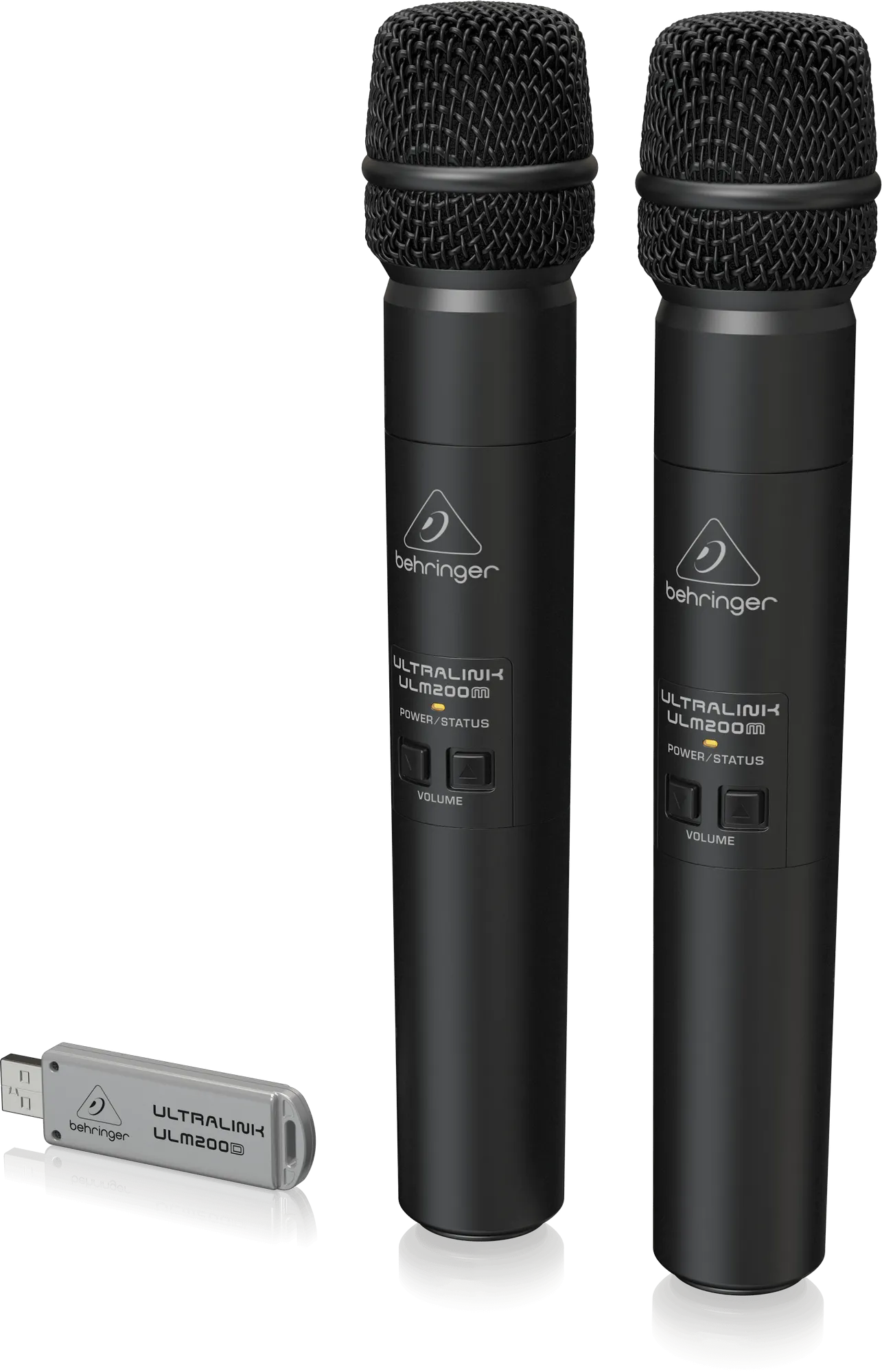Behringer Ultralink ULM202USB High-Performance 2.4 GHz Digital Wireless System with 2 Handheld Microphones and Dual-Mode USB Receiver