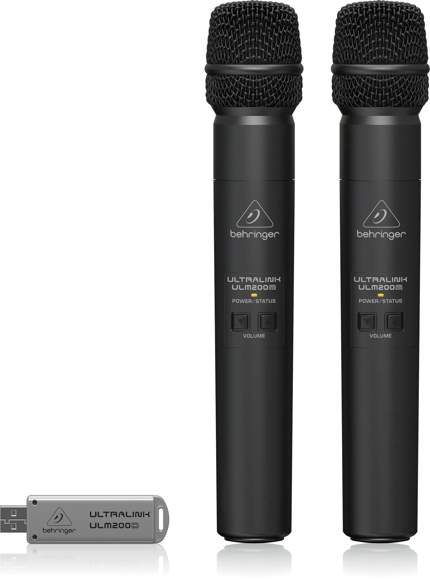 Behringer Ultralink ULM202USB High-Performance 2.4 GHz Digital Wireless System with 2 Handheld Microphones and Dual-Mode USB Receiver