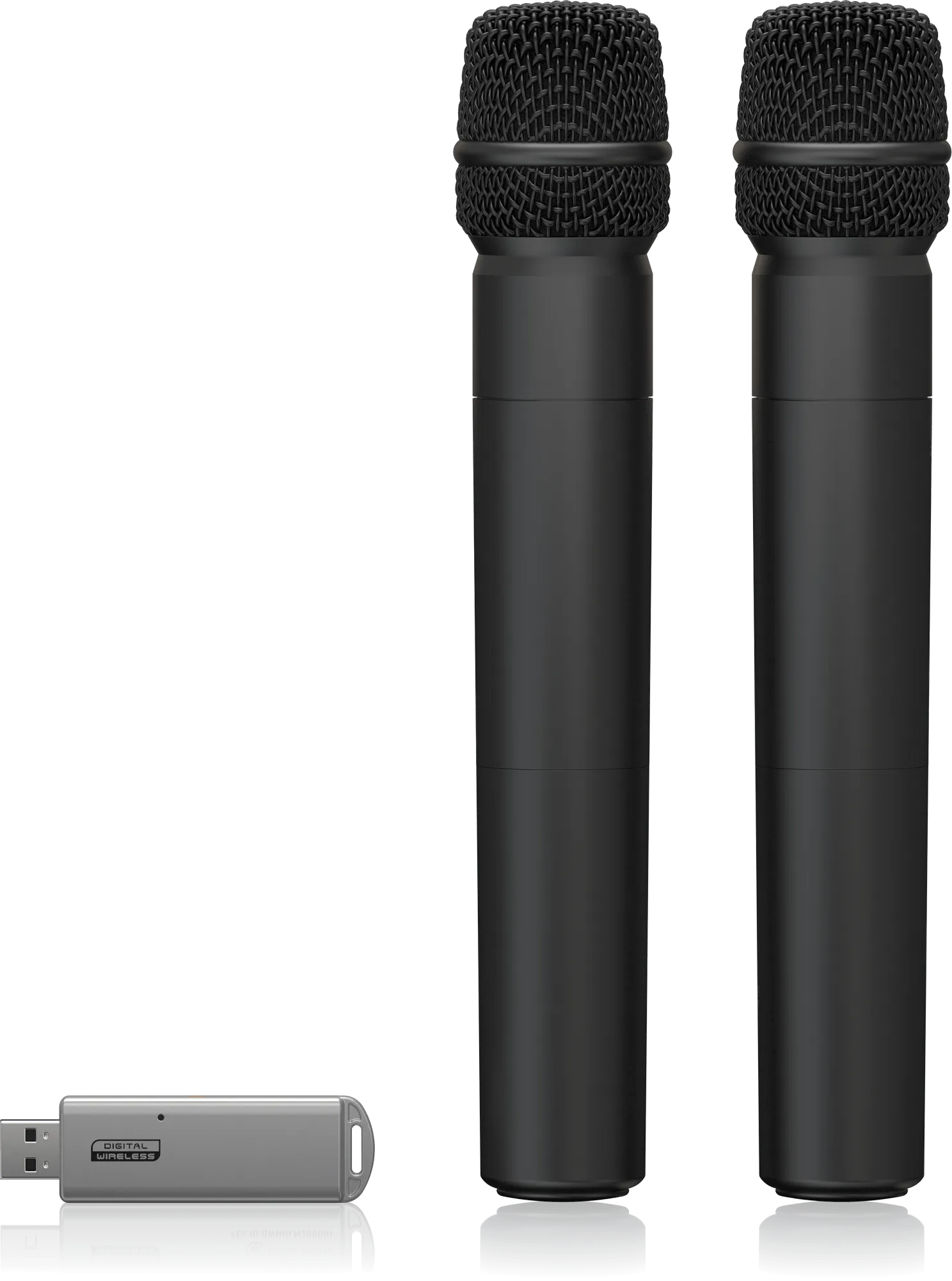 Behringer Ultralink ULM202USB High-Performance 2.4 GHz Digital Wireless System with 2 Handheld Microphones and Dual-Mode USB Receiver