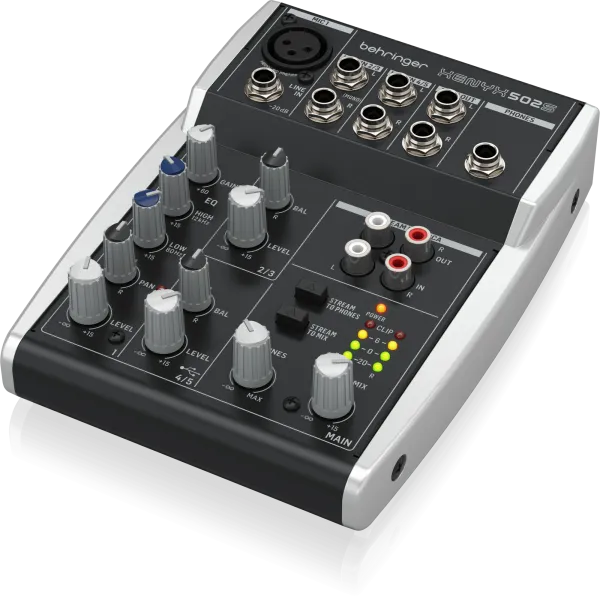 Behringer XENYX 502S Premium Analog 5-Input Mixer with USB Streaming Interface - Each