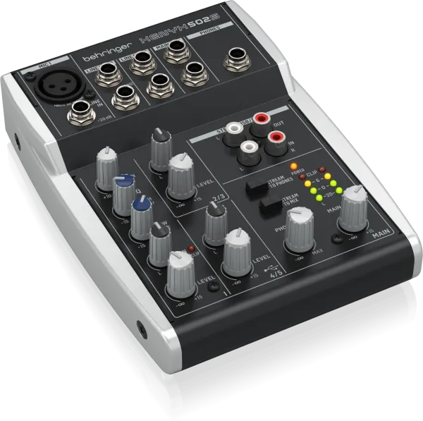 Behringer XENYX 502S Premium Analog 5-Input Mixer with USB Streaming Interface - Each