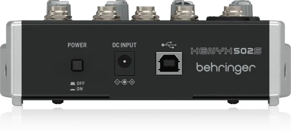 Behringer XENYX 502S Premium Analog 5-Input Mixer with USB Streaming Interface - Each