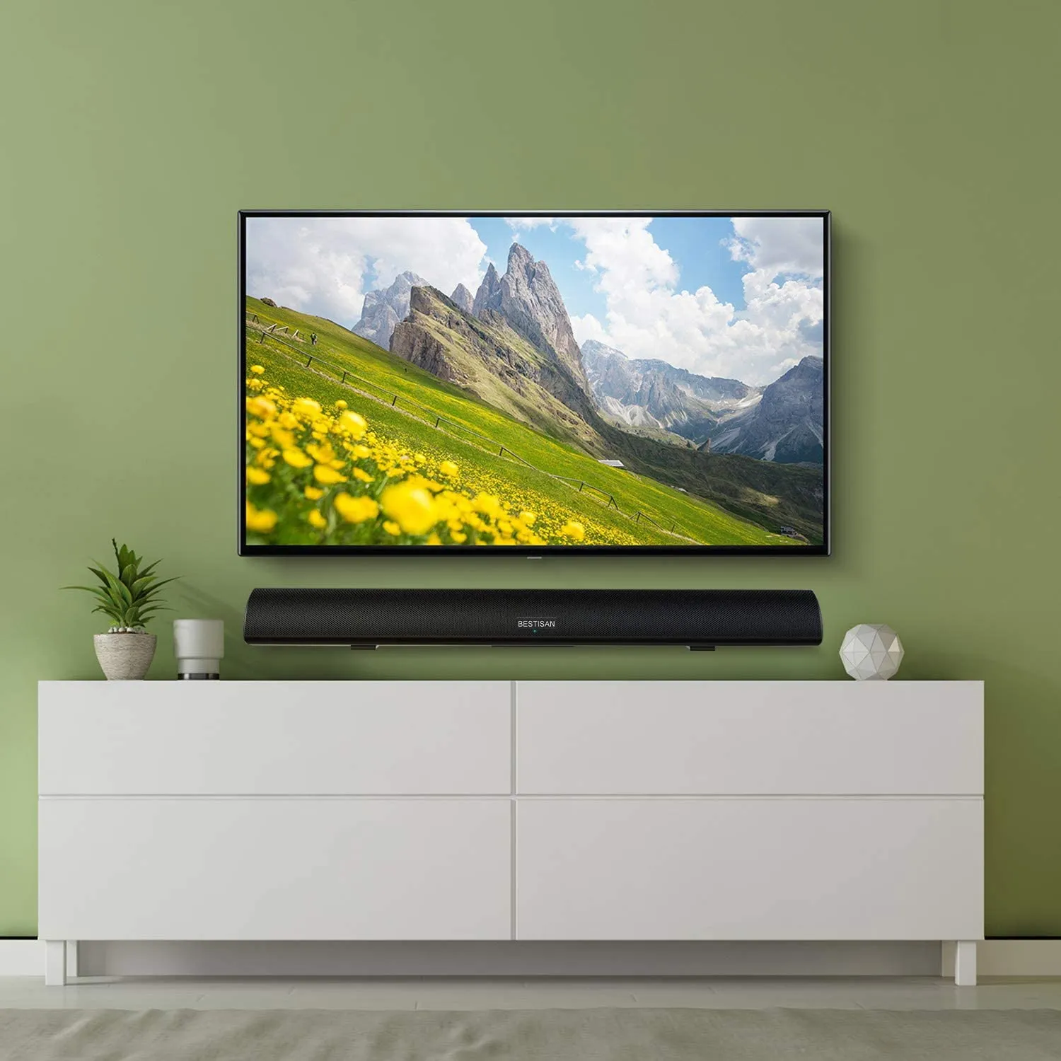 Bestisan S9920 40 Inch 100Watt Sound bar for TV Wired & Wireless Bluetooth 5.0 Sound Bar | Open Box