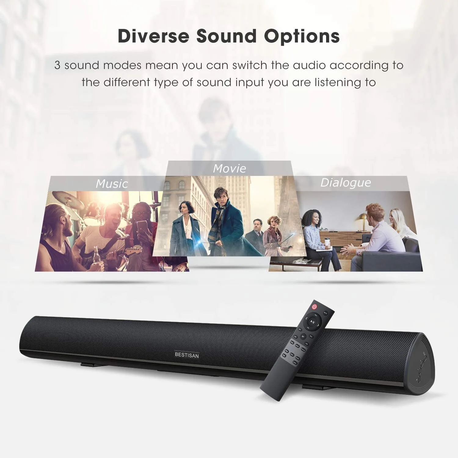 Bestisan S9920 40 Inch 100Watt Sound bar for TV Wired & Wireless Bluetooth 5.0 Sound Bar | Open Box