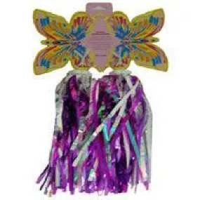 Bikes Up Grip Streamers - Butterflies & Sequins