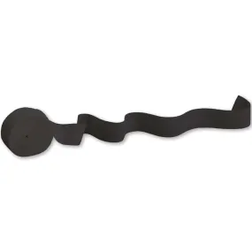 Black Velvet Crepe Streamers 500ft