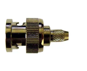 BNC Male Connector for RG59 Cable, 3-piece Crimp-on Style with Gold-Plated Center Pin