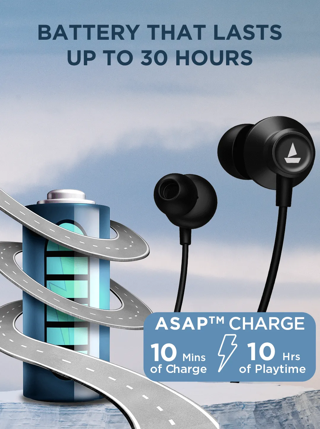 boAt Rockerz Apex | Wireless Neckband with Spatial Bionic Sound powered by DIRAC, BEAST™ Mode, Seamless Touch Controls, 30 Hours Playback time
