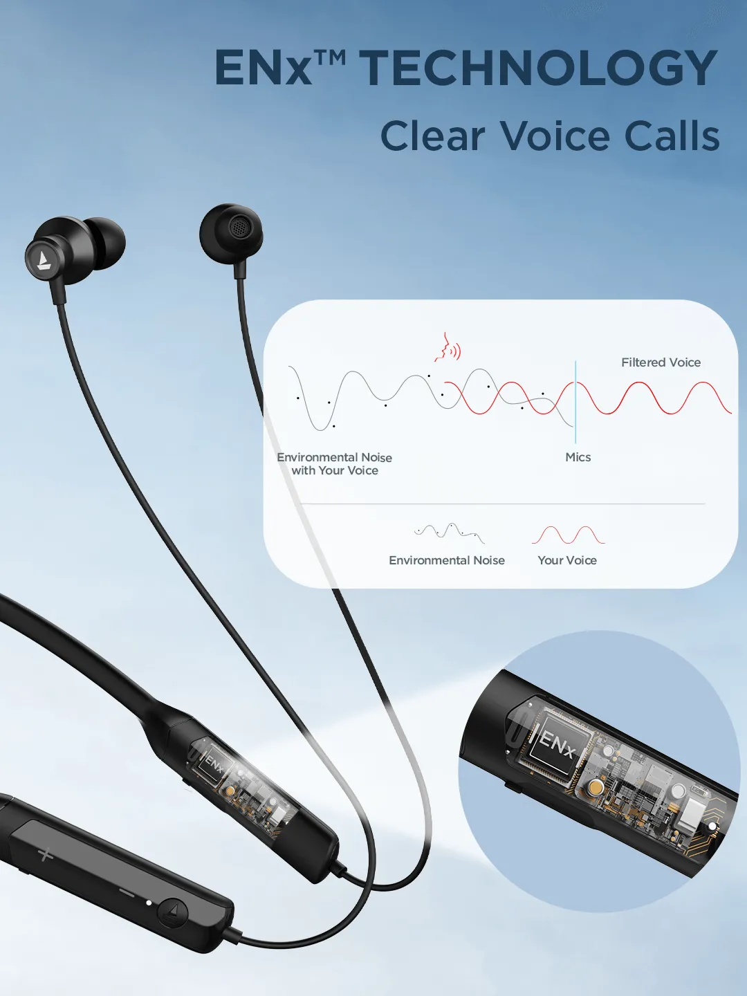 boAt Rockerz Apex | Wireless Neckband with Spatial Bionic Sound powered by DIRAC, BEAST™ Mode, Seamless Touch Controls, 30 Hours Playback time