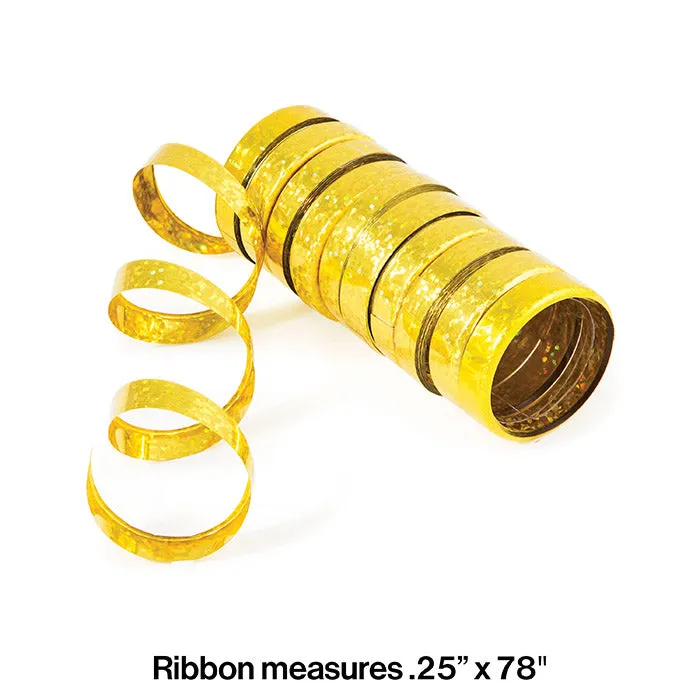 Bulk Gold Holographic Serpentine Streamers (6 per Case)