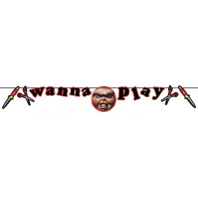Chucky ''Wanna Play'' Banner, 12 ft