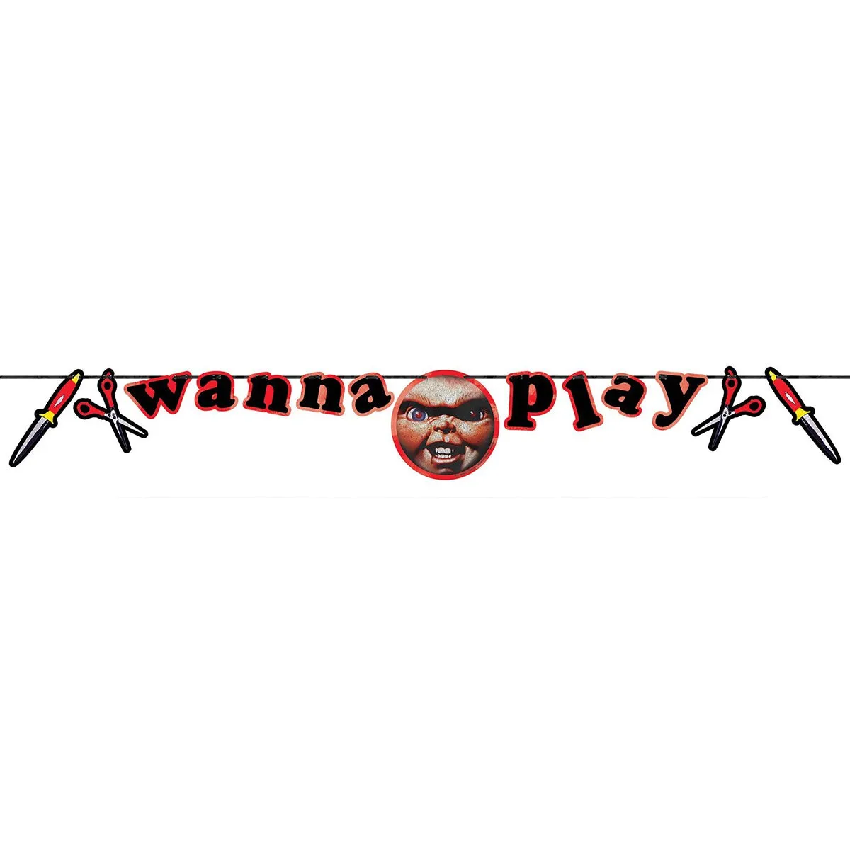 Chucky ''Wanna Play'' Banner, 12 ft