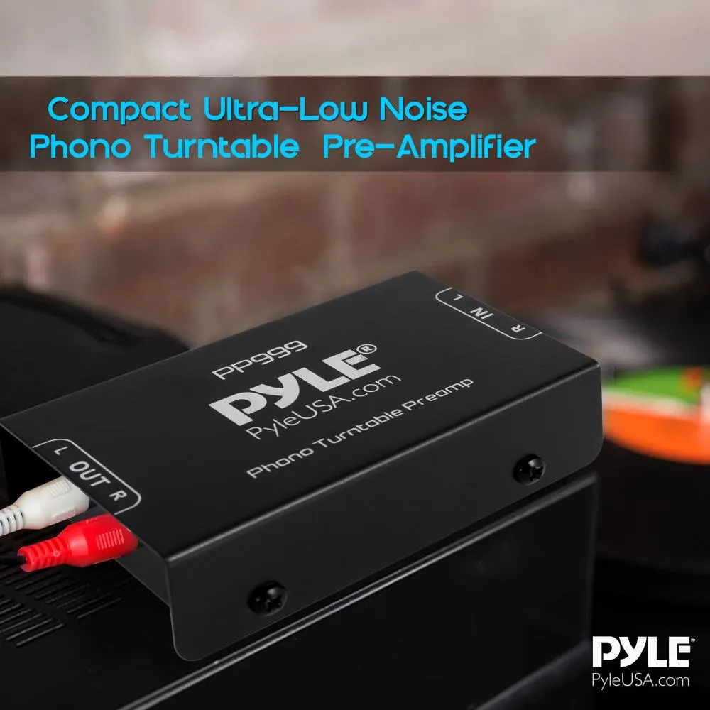 Compact Phono Turntable Preamp - Ultra-Low Noise Audio Pre-Amplifier With 12-Volt Power Adaptor