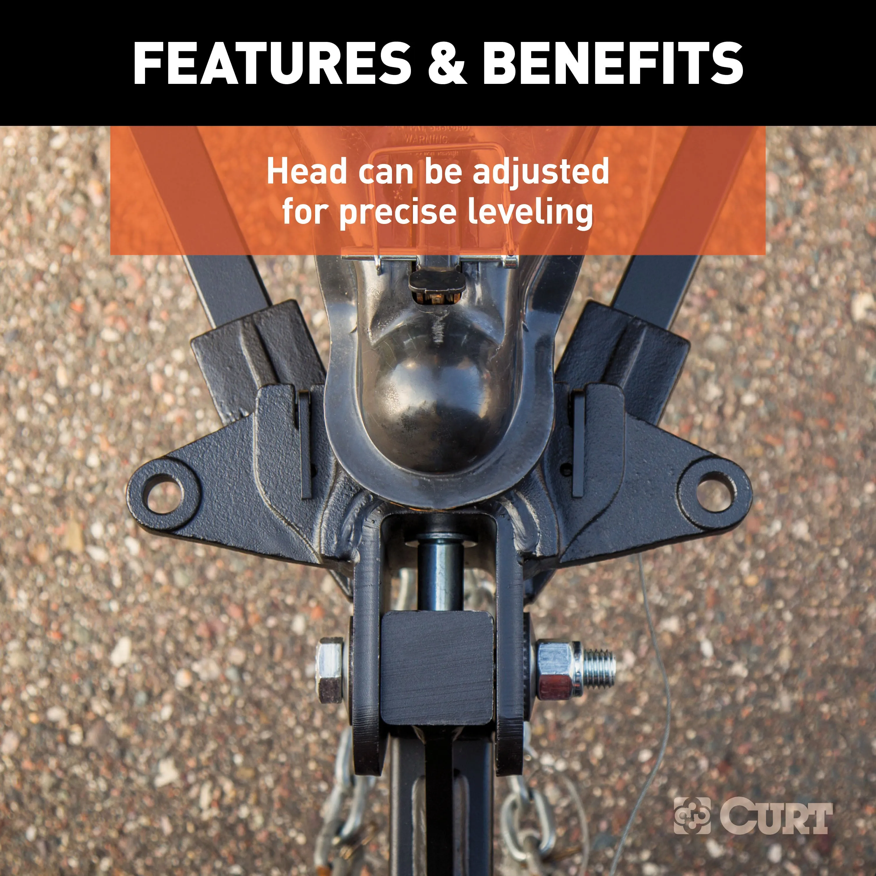 CURT 17332 CURT 17332 Short Trunnion Bar Weight Distribution Hitch; Up to 10K; 2-Inch Shank