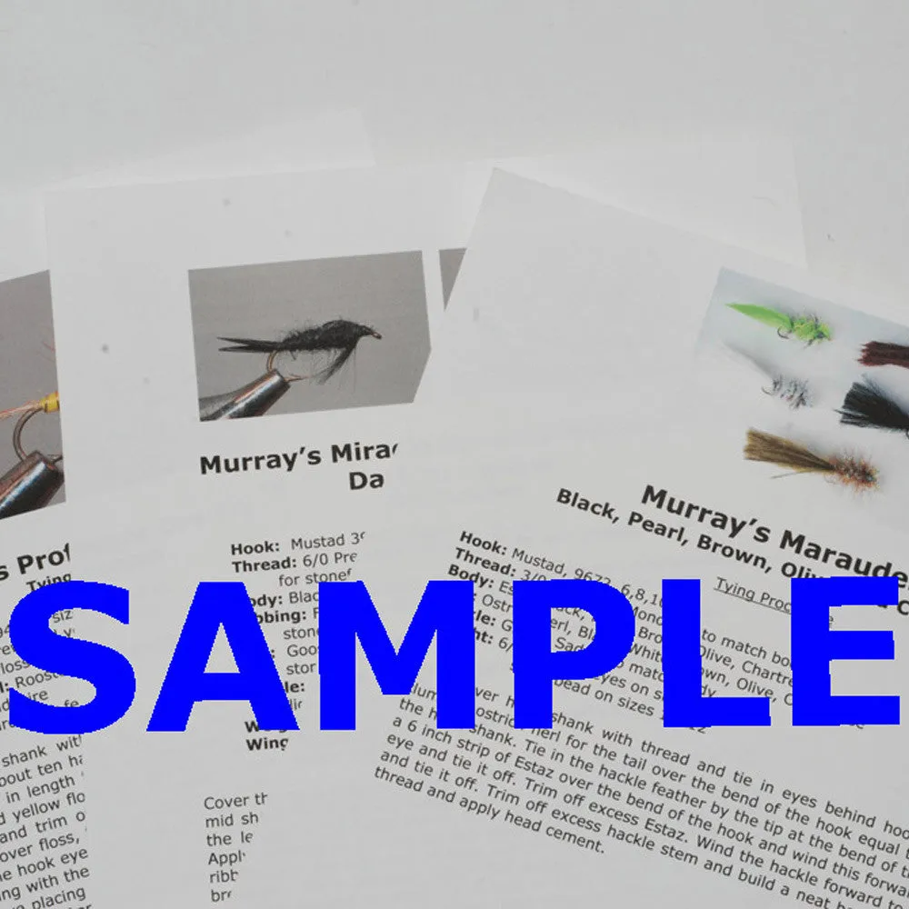 Digital Download Streamer Fly Pattern Recipes