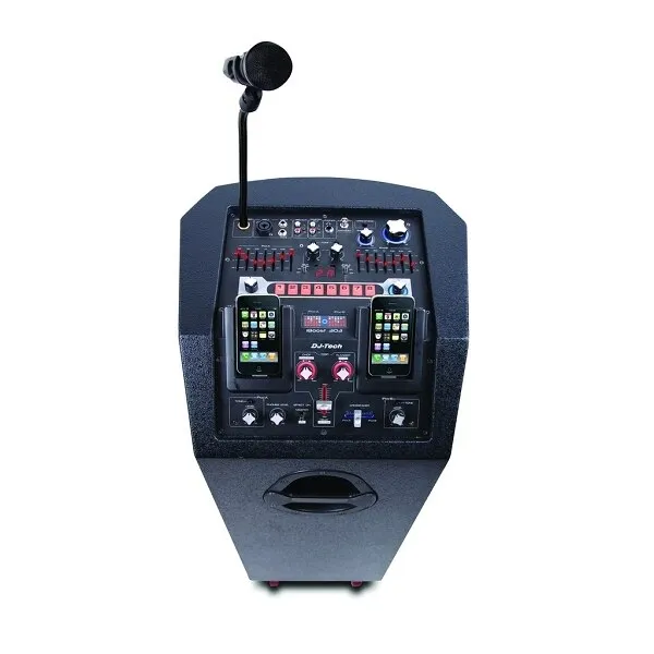 DJ-Tech iBoost 303 280w Max Active Stereo PA System w- Dual iPod Docks