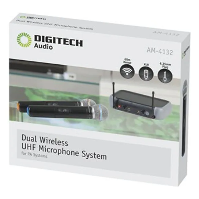 Dual Wireless Uhf Microphone System