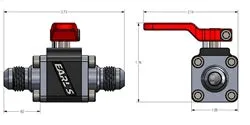 Earl's Performance 230506ERL UltraPro AN Ball Valve; -6AN Male;