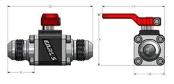 Earl's Performance 230508ERL UltraPro AN Ball Valve; For -8AN Male To Male;