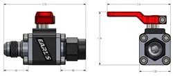 Earl's Performance 230706ERL UltraPro AN Ball Valve; For -6AN Male To Female;