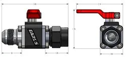 Earl's Performance 230708ERL UltraPro AN Ball Valve; For -8AN Male To Female;