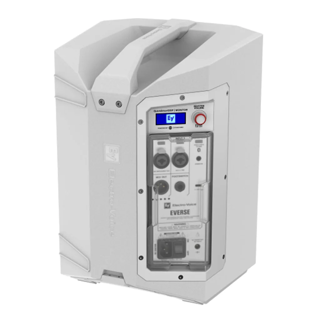 Electro Voice Everse 8 Weatherised Battery Powered Loudspeaker with Bluetooth® audio and Control in White