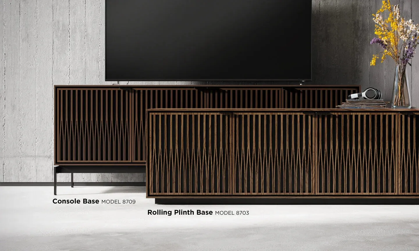 Elements 8709 Tune Media Cabinet with Console Base
