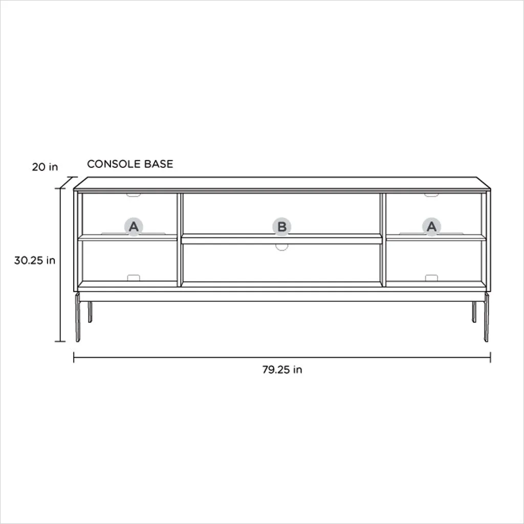 Elements 8779 TV Stand - Walnut - Console Base