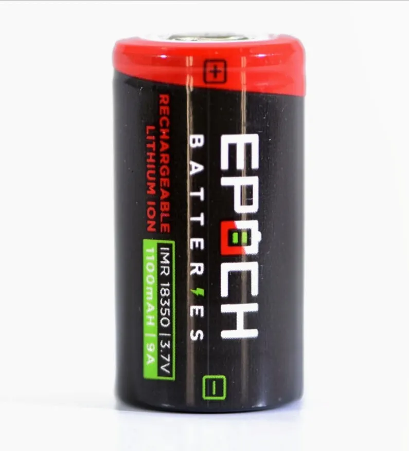 Epoch 18350 1100mAh 9A IMR Rechargeable Battery  **** HAS TO BE SHIPPED WITH FLASLIGHT   FEDEX ***