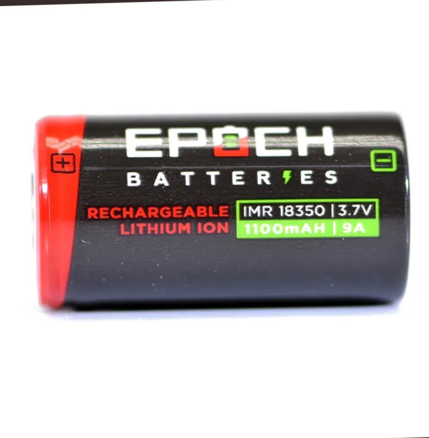 Epoch 18350 1100mAh 9A IMR Rechargeable Battery  **** HAS TO BE SHIPPED WITH FLASLIGHT   FEDEX ***