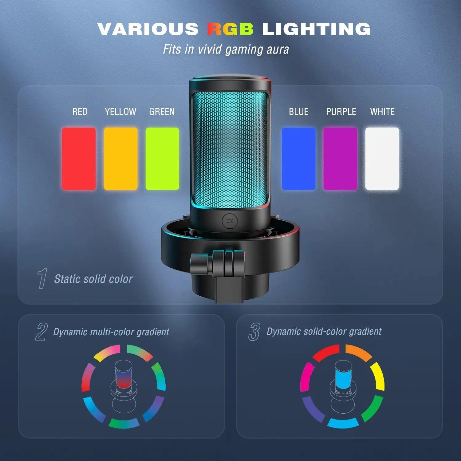 FIFINE A8 RGB USB Microphone: Upgrade Your Gaming Experience with Elite Sound and Stunning Visuals